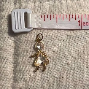 Dante and adorable little girl charm in gold.